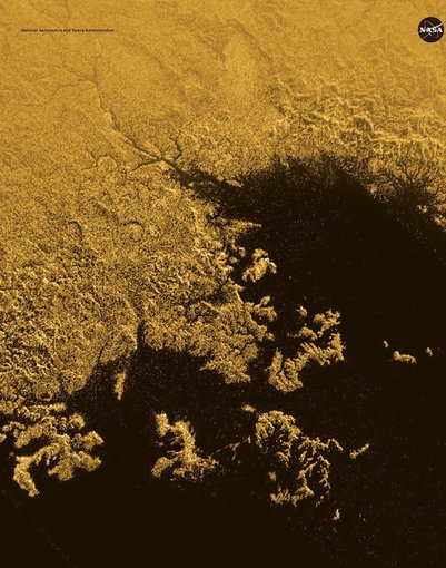 Titan is significantly larger than our moon, and larger than Mercury. It features river channels of ethane and methane, and lakes of liquified natural gas. It is the only other celestial body in our solar system with flowing liquid on its surface.