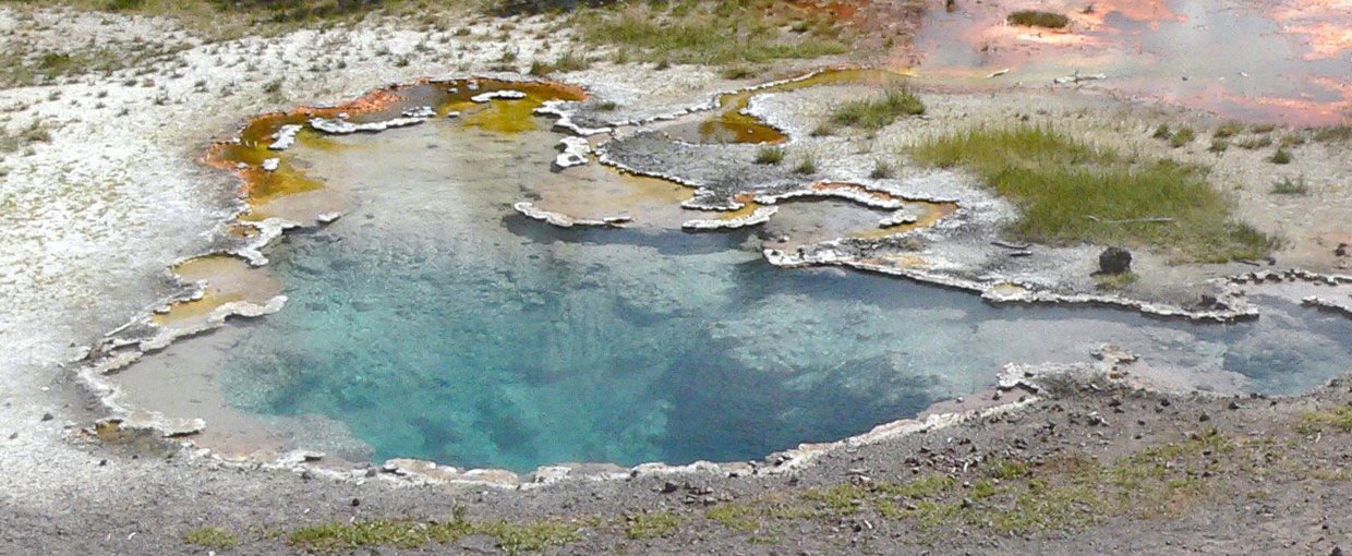 Octopus Spring in Yellowstone National Park. Credit: David Strong, Penn State University
