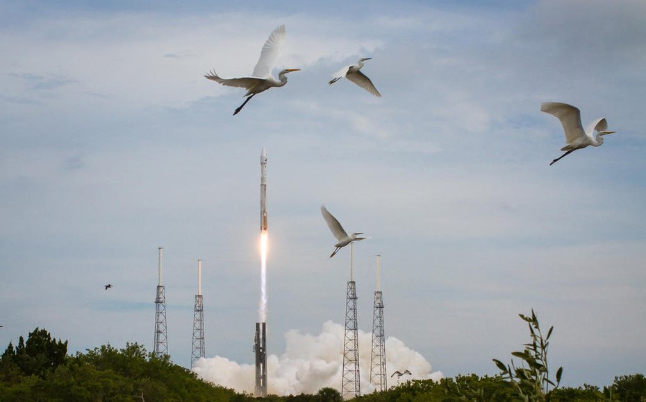 The United Launch Alliance Atlas V rocket with NASA's Mars Atmosphere and Volatile EvolutioN (MAVEN) spacecraft launches from the Cape Canaveral.