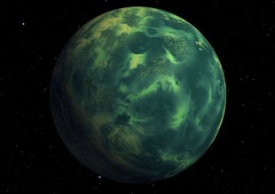 Blue, but deadly: the gas giant exoplanet HD 189733b, which is superhot and likely has rains of glass.