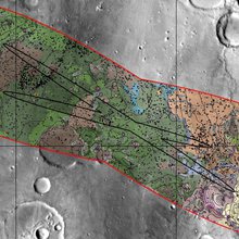 Oxia Planum lies at the boundary where water channels emptied into Mars' lowland. Observations show that the region has layers of clay-rich minerals that were formed in wet conditions some four billion years ago, likely in standing water.