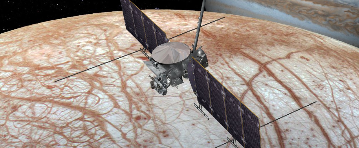 This illustration shows NASA's Europa mission spacecraft, which is being developed for a launch sometime in the 2020s.