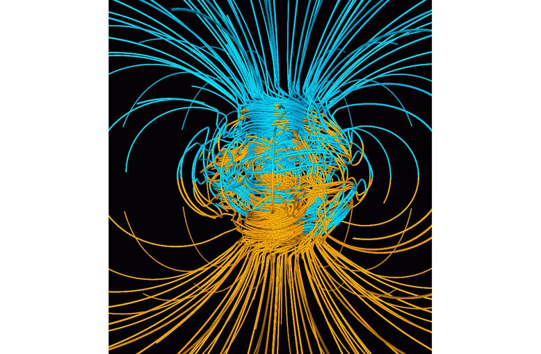 Supercomputer models of Earth’s magnetic field,  which is kept going thanks in part to the heat and subsequent convection produced by radioactive decay.