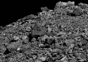 A view of the surface of the asteroid Bennu from NASA’s OSIRIS-REx spacecraft.