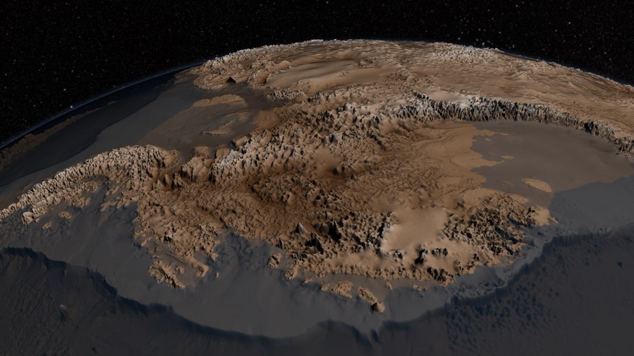 Bedrock map of Antarctica developed in 2013 from IceBridge and other data was far more detailed than previous maps, giving researchers and modelers new information about how ice flows or sticks on the rock below the Antarctic ice sheet.