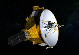 Artist's impression of NASA's New Horizons spacecraft, en route to a January 2019 encounter with Kuiper Belt object 2014 MU69.