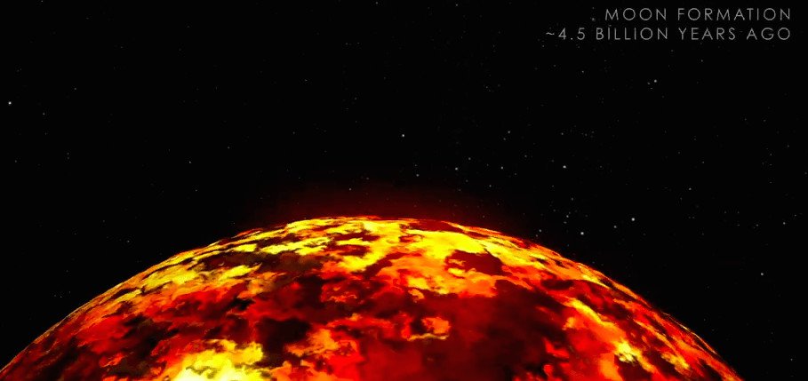 What the Moon may have looked like with an early magma ocean.