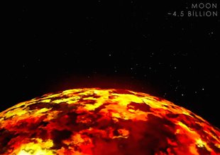 What the Moon may have looked like with an early magma ocean.
