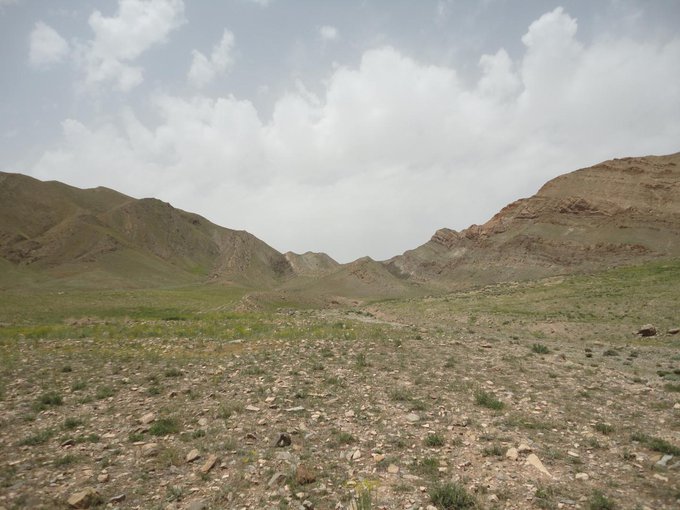 This is the collection site for the sediments used in this study, located near the village of Zal in East Azerbaijan Province, Iran.