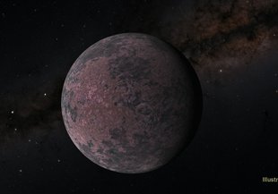 Illustration of the terrestrial super-Earth GJ 1252 b, which lies approximately 65 light-years from Earth.