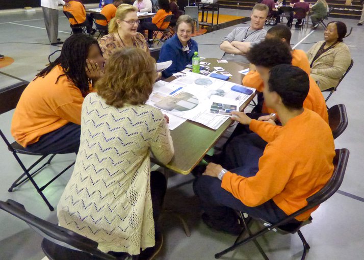 Boys in a Juvenile Justice Service facility in Washington play the AstrobioBound! game.