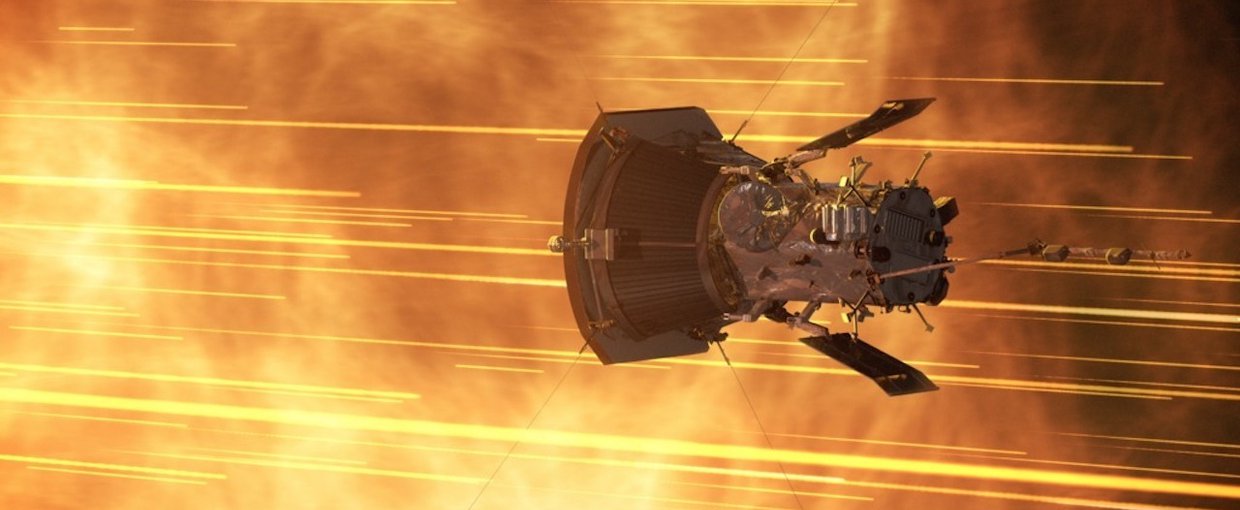 Illustration of the Parker Solar Probe, which will come close enough to the sun to touch its outer corona.