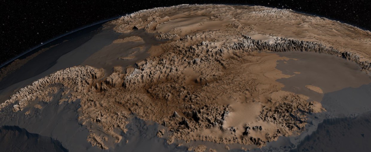 Bedrock map of Antarctica developed in 2013 from IceBridge and other data was far more detailed than previous maps, giving researchers and modelers new information about how ice flows or sticks on the rock below the Antarctic ice sheet.