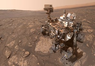 NASA's Curiosity Mars rover took this selfie at a location nicknamed "Mary Anning" after a 19th century English paleontologist. Curiosity snagged three samples of drilled rock at this site on its way out of the Glen Torridon region.