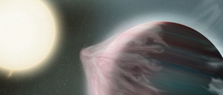 Artist’s impression of Roche lobe overflow in a planet. Credit: NASA/GSFC/Frank Reddy