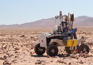 The ARADS rover on deployment in Chile's Atacama Desert in September 2019.