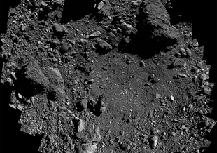 This view of sample site Nightingale on asteroid Bennu is a mosaic of images collected by NASA’s OSIRIS-REx spacecraft on March 3, 2020.
