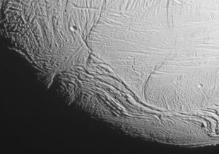 This unprocessed view of Saturn's moon Enceladus was acquired by NASA's Cassini spacecraft during a close flyby of the icy moon on Oct. 28, 2015. Credits: NASA/JPL-Caltech/Space Science Institute