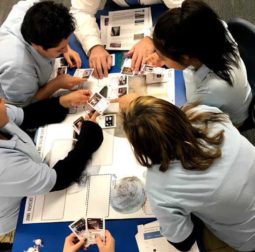 Girls in a Juvenile Justice Service facility in Utah play the AstrobioBound! game.