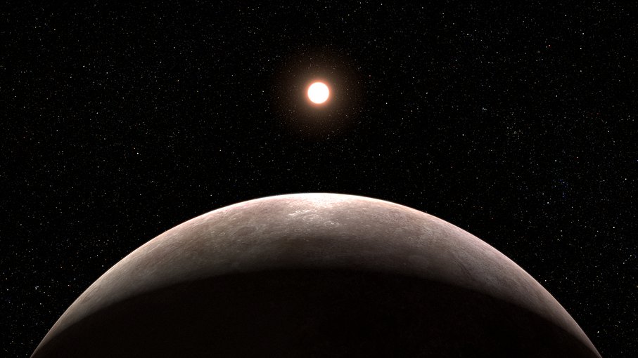 Artist rendering of LHS 475 b, an Earth-sized exoplanet recently identified using the James Webb Space Telescope. This was the first planet of its size detected by the JWST.