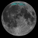New surface features of the Moon have been discovered in a region called Mare Frigoris, outlined here in teal. This image is a mosaic composed of many images taken by NASA's Lunar Reconnaissance Orbiter.