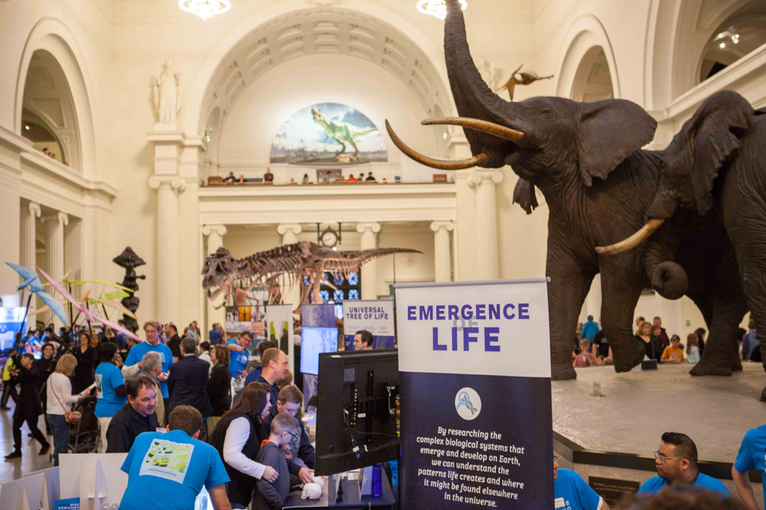 The Emergence of Life display presented at the Field Museum in Chicago, IL on May 18-21, 2017. Image source: NAI