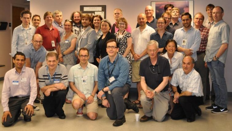 Del Genio, second to the left, and colleagues of the NASA ROCKE-3D NExSS team at their first team meeting at GISS in 2015.
