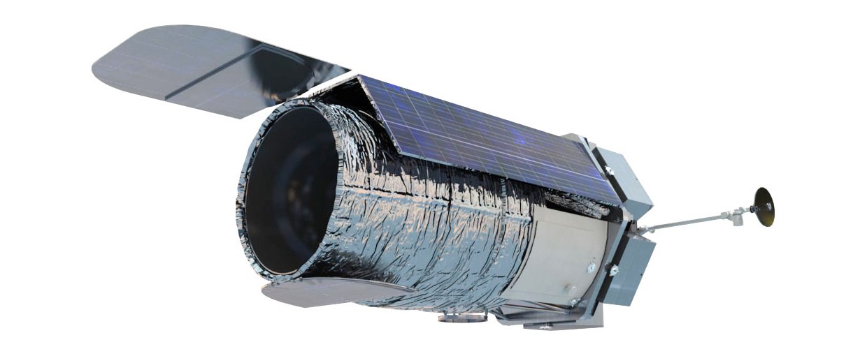 Artist's rendition of NASA's WFIRST Mission configured with a 2.4-meter mirror. WFIRST was renamed the Nancy Grace Roman Space Telescope, after NASA’s first Chief of Astronomy.
