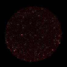 This image was taken on May 21 and 22 by NASA's Galaxy Evolution Explorer. The image was made from data gathered during the missions "first light" milestone, and shows celestial objects in the constellation Hercules.
