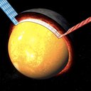 Magnetic field observations by the MESSENGER spacecraft in orbit about Mercury revealed flow of electric current from the magnetosphere to low altitudes along magnetic field lines.