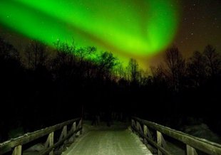 Northern Lights at a latitude of about 70 degrees north, well within the Arctic Circle. These photos were taken about 30 miles from the town of Alta.