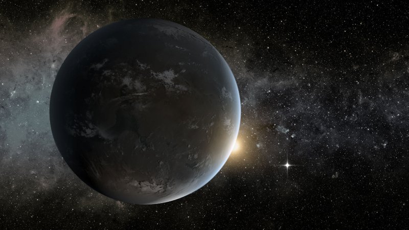 Artist's concept of Kepler-62f, a super-Earth. Scientists are trying to understand the origin of life and generalize the results to other potentially habitable planets in the Universe.